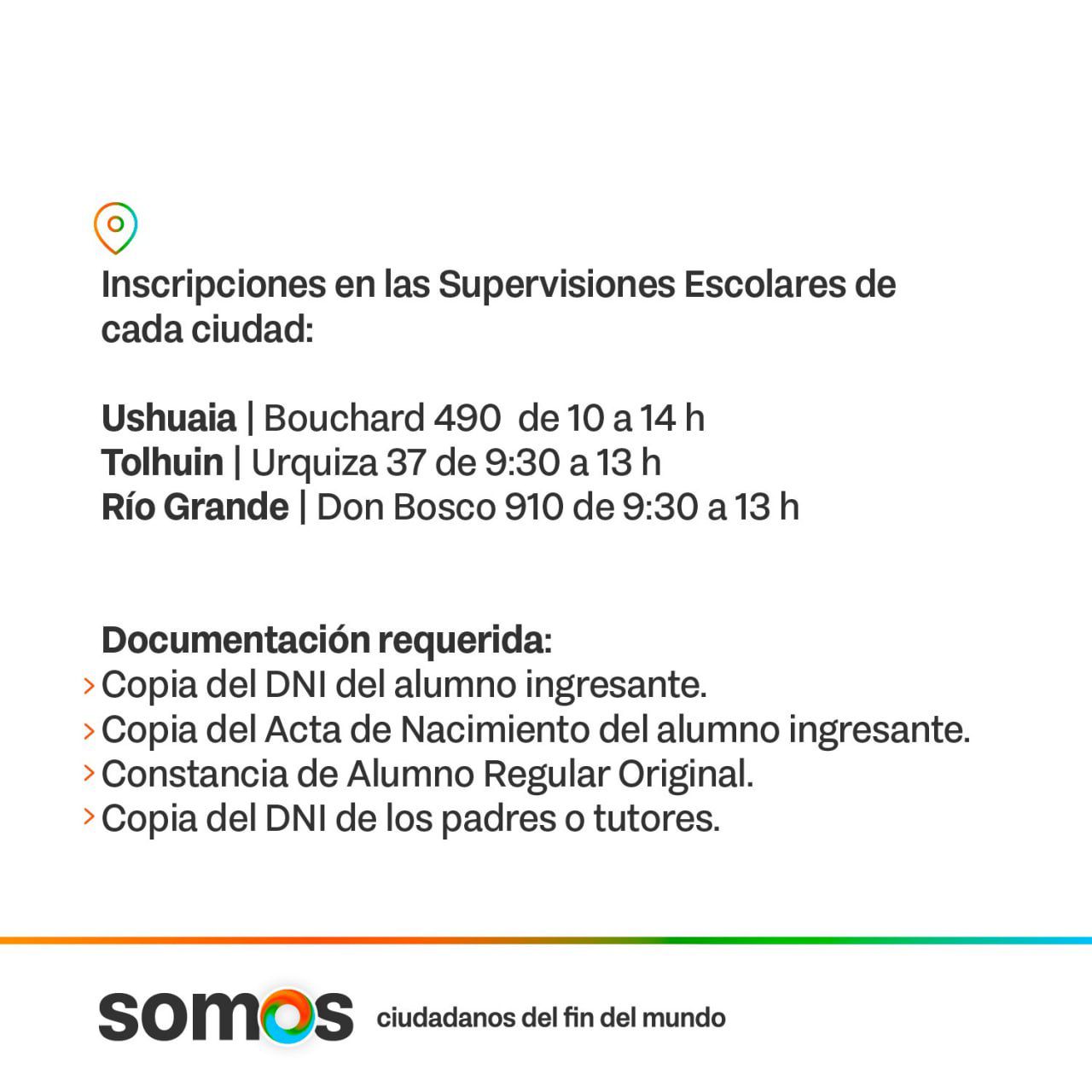 ÚLTIMA SEMANA DE INSCRIPCIÓN PARA NIVEL INICIAL Y PRIMARIO CICLO LECTIVO 2025 EN LA PROVINCIA