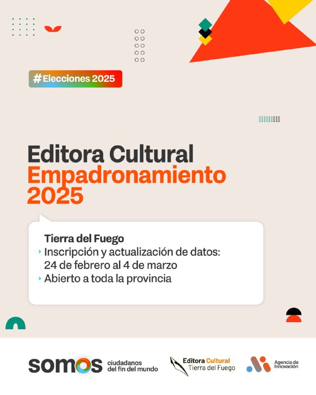 SE ABRE LA CONVOCATORIA PARA EL EMPADRONAMIENTO CON VISTA A LAS PRÓXIMAS ELECCIONES DE LA EDITORA CULTURAL TDF